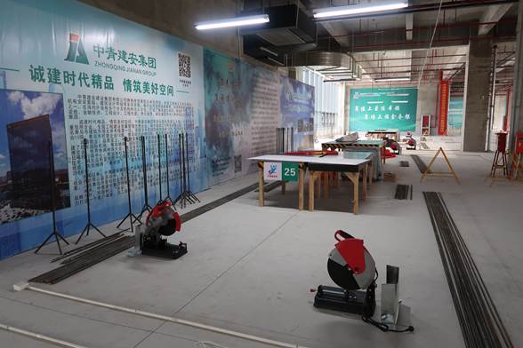 决赛钢筋工比赛现场一